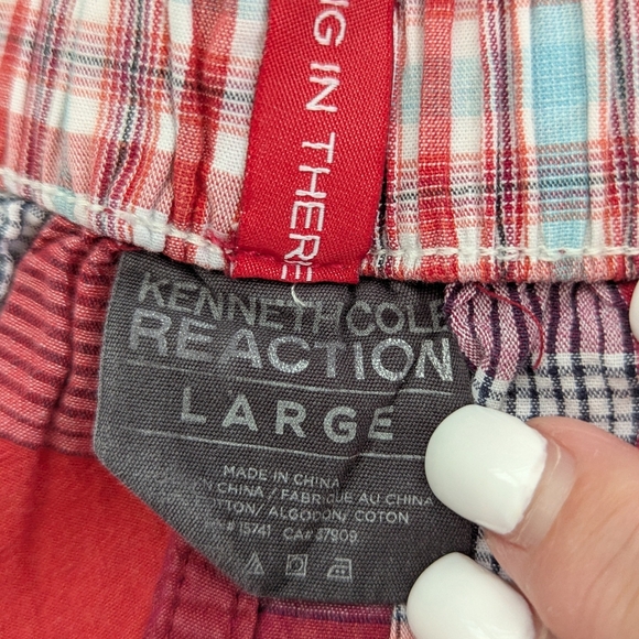 Kenneth Cole Reaction UNISEX (Size Large) Plaid Boxers Shorts / Pyjama Bottoms - Picture 5 of 12